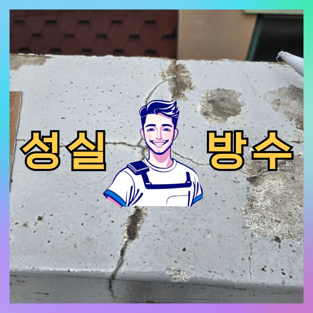 인천 중구 선린동 다세대 빌라 외벽방수 시공 전 상태 - 성실방수