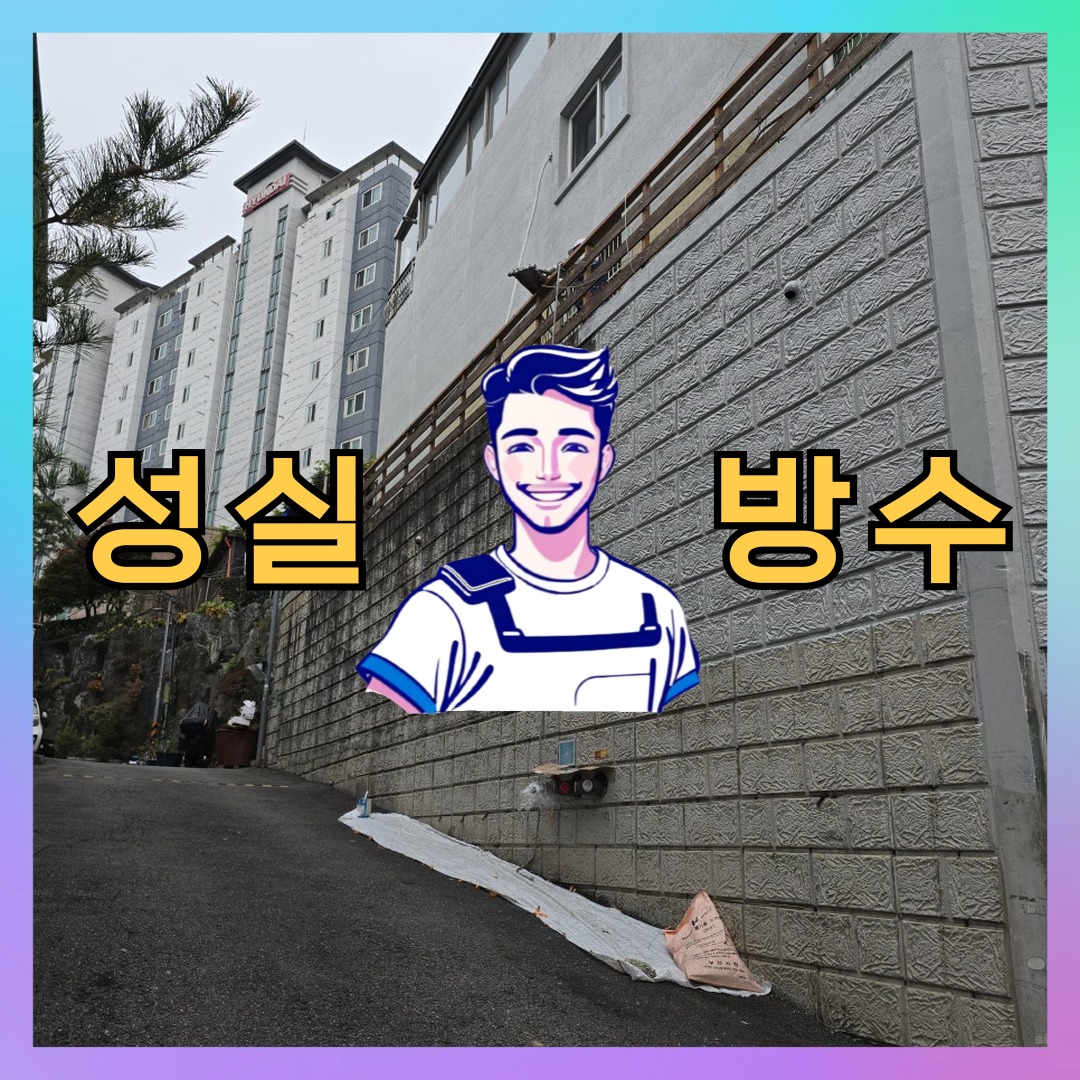 서울 성동구 옥수동 다세대 빌라 외벽도색 시공 전 상태 - 성실방수